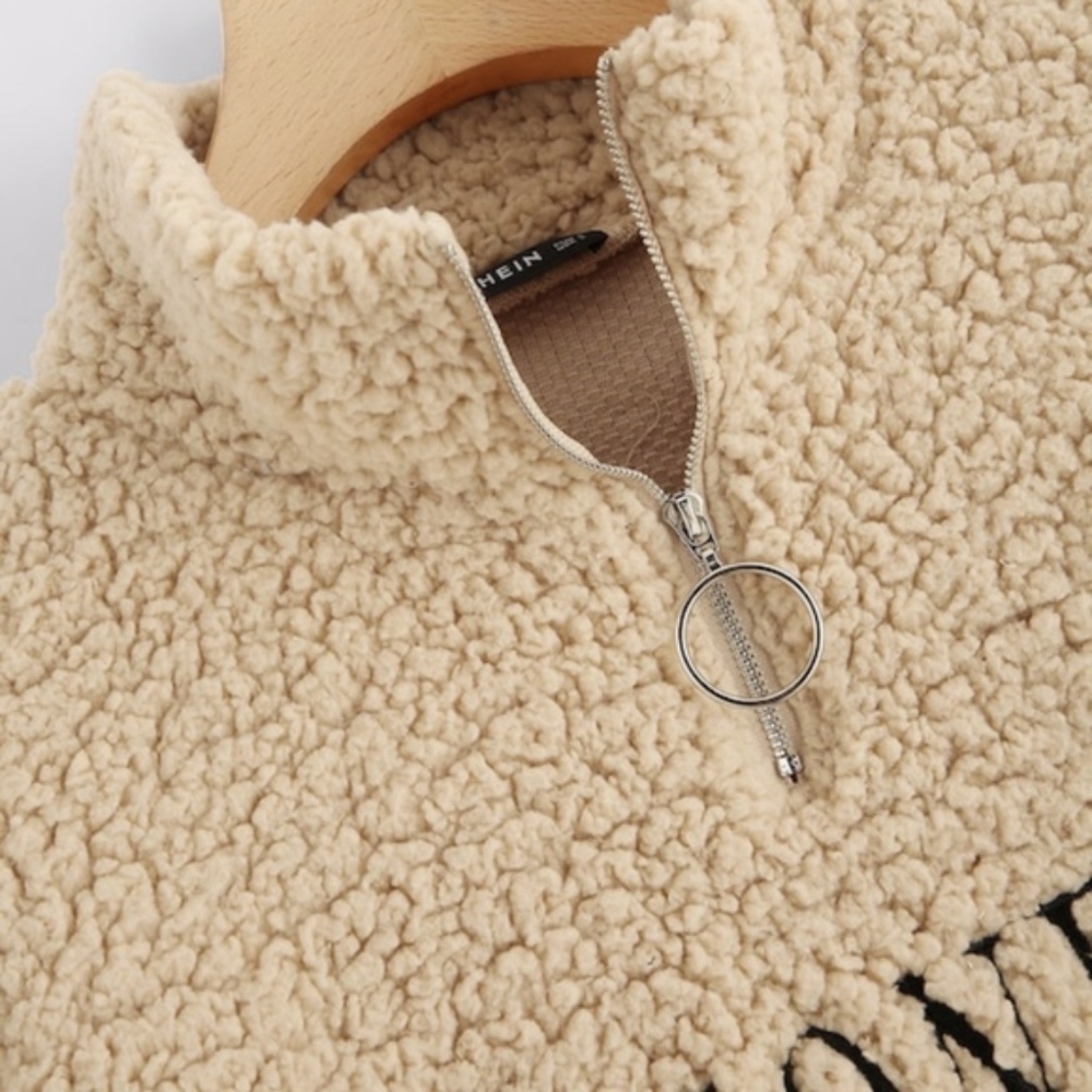 LOWEST PRICE⭐️Honey Pocket Letter Teddy Jacket - Picture 4 of 6